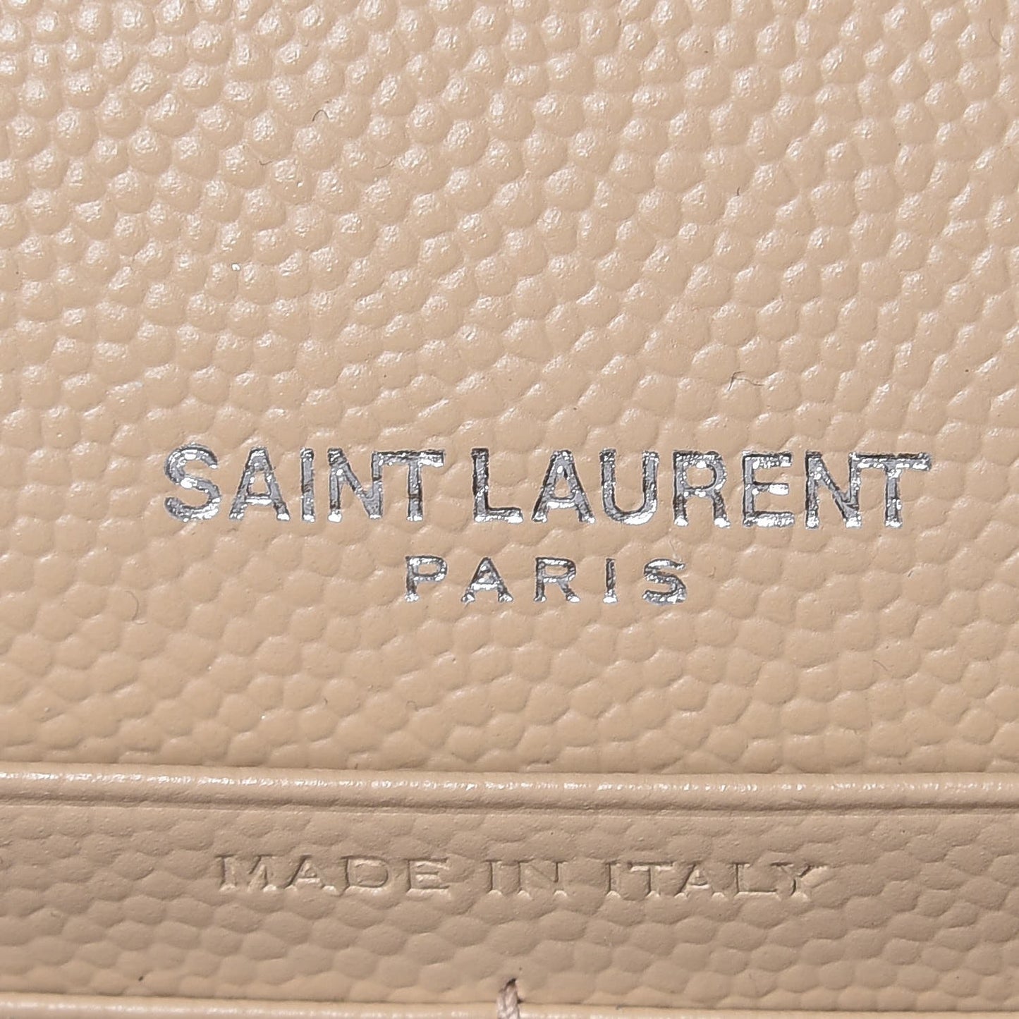 Grain De Poudre Matelasse Chevron Monogram Chain Wallet Nude Powder
