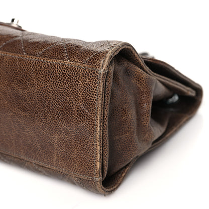 Chanel Crumpled Grained Calfskin Jumbo CC Crave Flap Brown 10 of 10