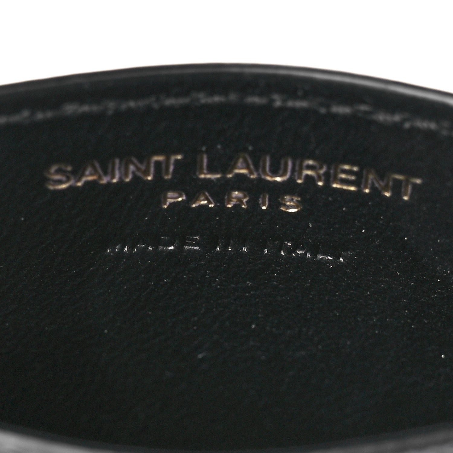 Saint Laurent Grain De Poudre Matelasse Chevron Monogram Credit Card Case Black 6 of 7