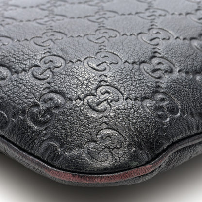 Gucci Guccissima Flat Messenger Bag Black 9 of 10