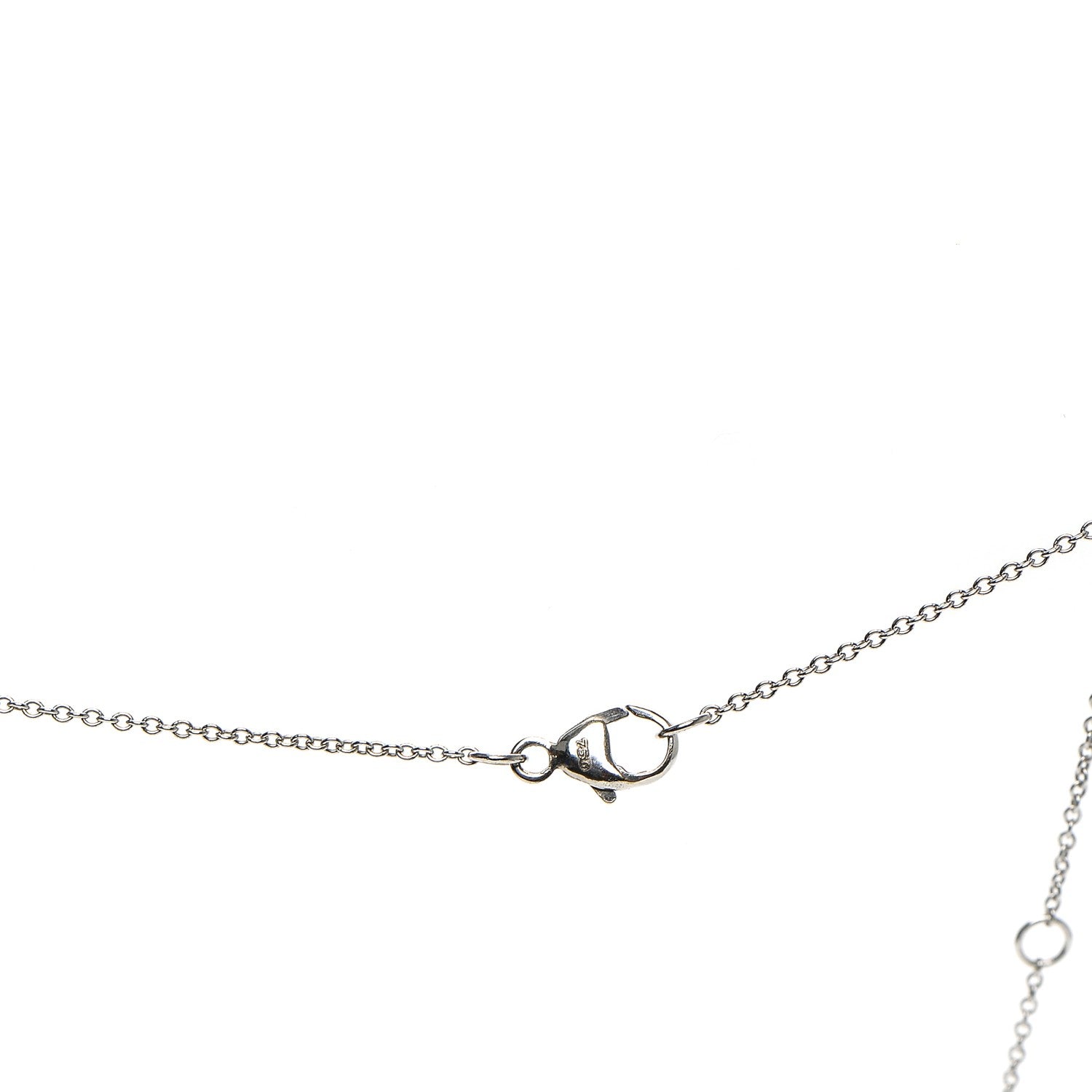David Yurman 18K White Gold Diamond Initial T Charm Necklace 6 of 6