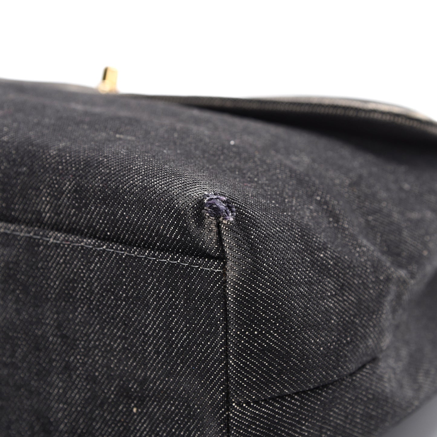Denim Jumbo Kelly Flap Black