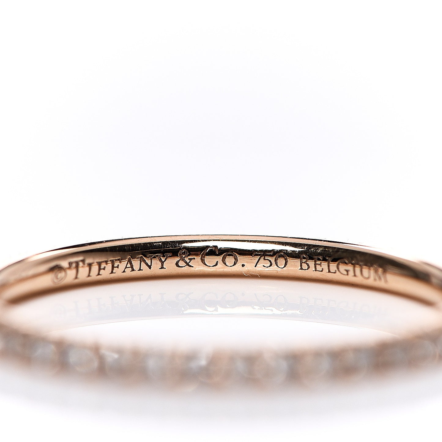 18K Rose Gold Diamond Metro Ring 48 4.5
