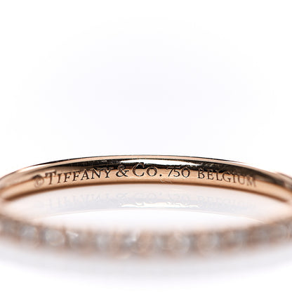 Tiffany 18K Rose Gold Diamond Metro Ring 48 4.5 3 of 3