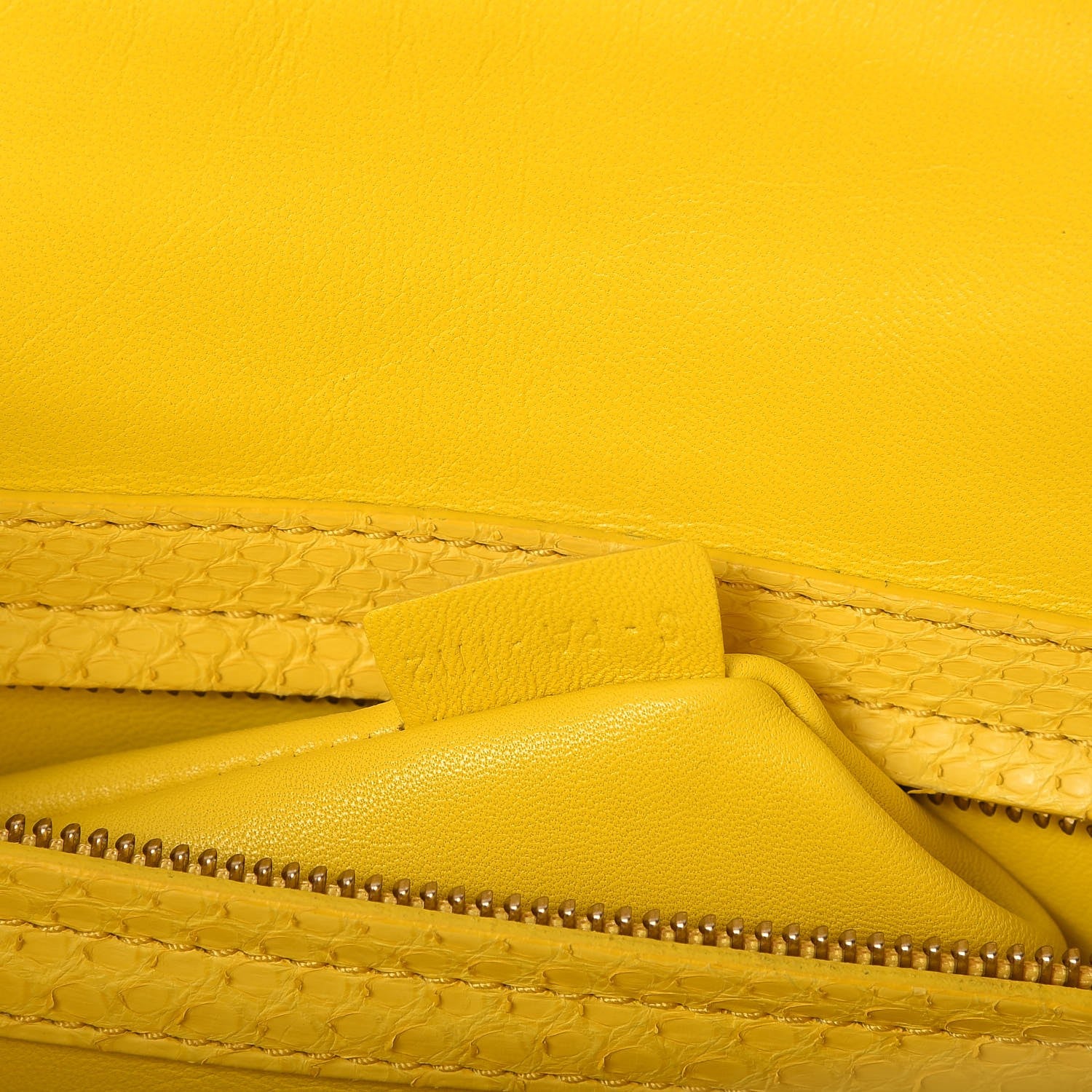 Celine Python Medium Phantom Luggage Yellow 7 of 7