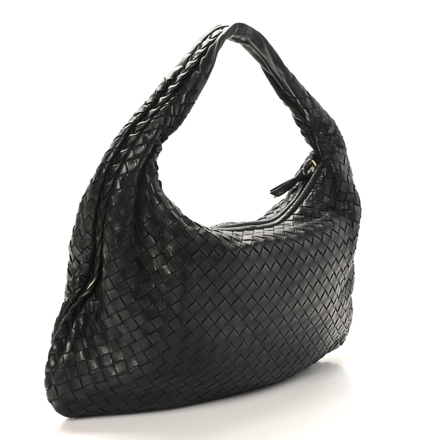 Nappa Intrecciato Medium Veneta Hobo Black