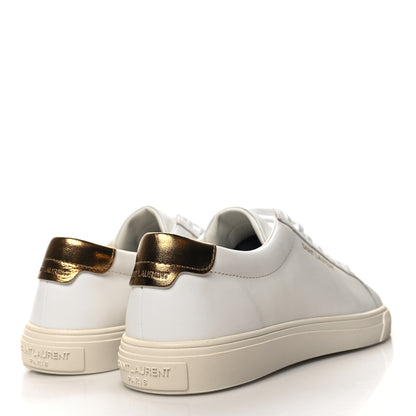 Saint Laurent Calfskin Andy Low Top Sneakers 36.5 Blanc Optique 4 of 9