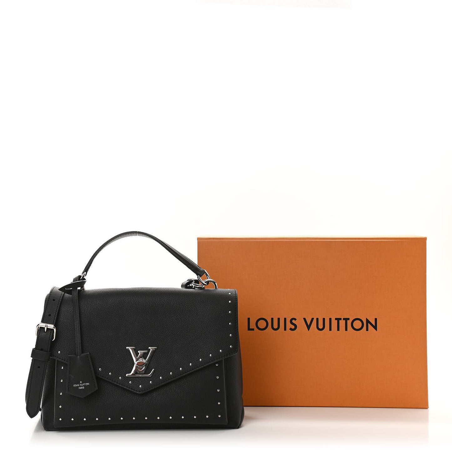 Soft Calfskin My Lockme Studs Black
