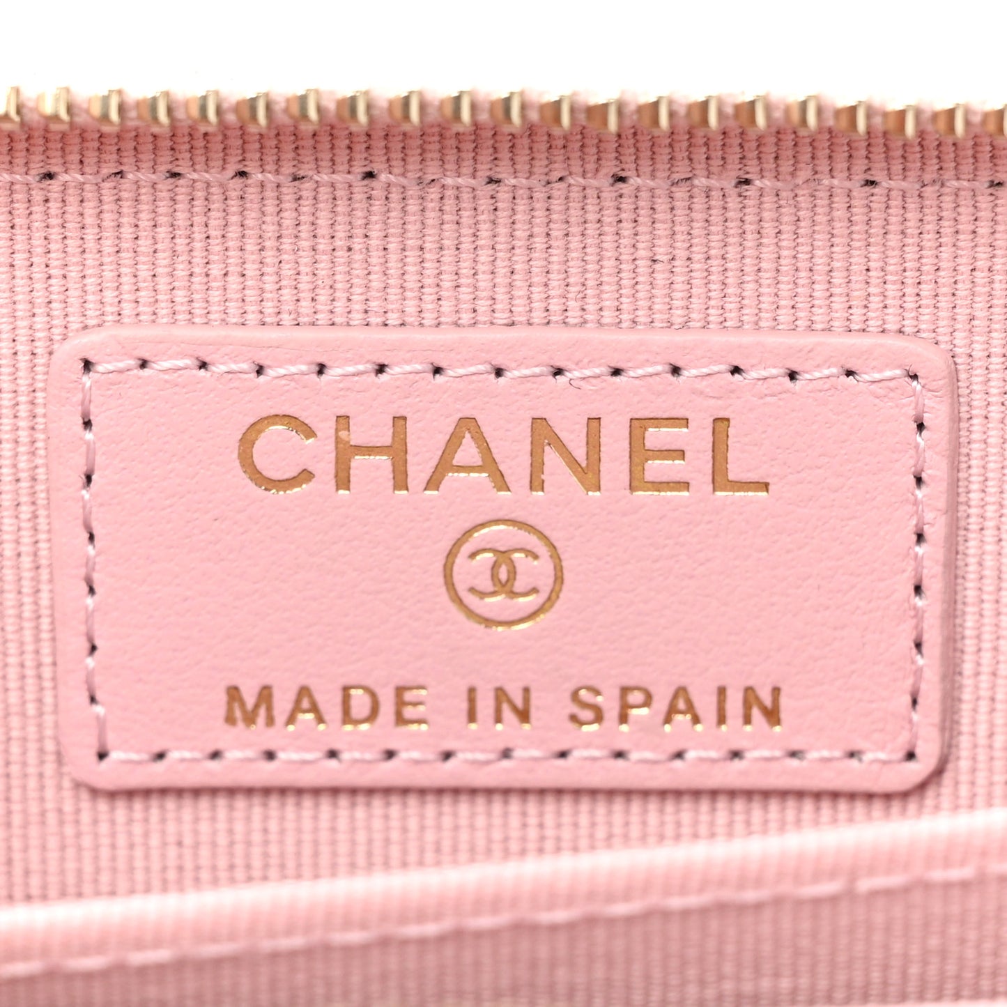 Caviar Quilted Zip Coin Purse Light Pink