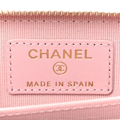 Chanel Caviar Quilted Zip Coin Purse Light Pink 8 of 10