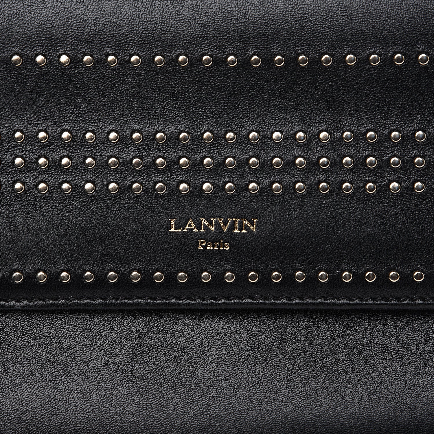 Lanvin Lambskin Studded Mini Sugar Flap Shoulder Bag Black 8 of 11