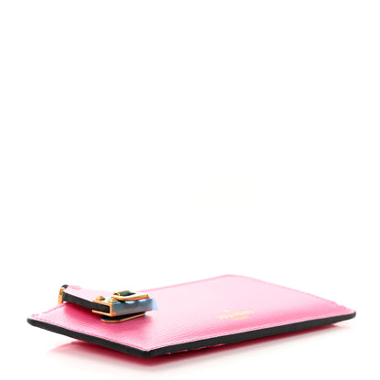 Valentino Garavani Grainy Calfskin Rockstud Coin Case Card Holder Pink 4 of 7