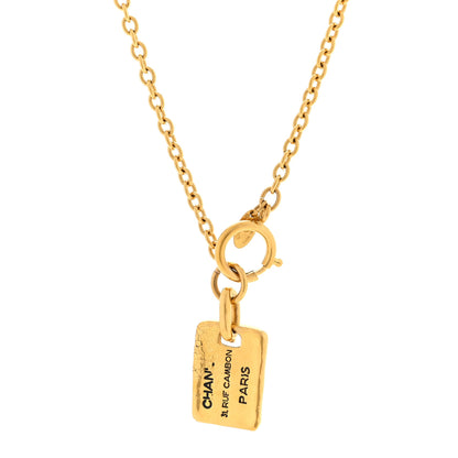 Chanel 31 Rue Cambon Tag Pendant Necklace Gold 1 of 4