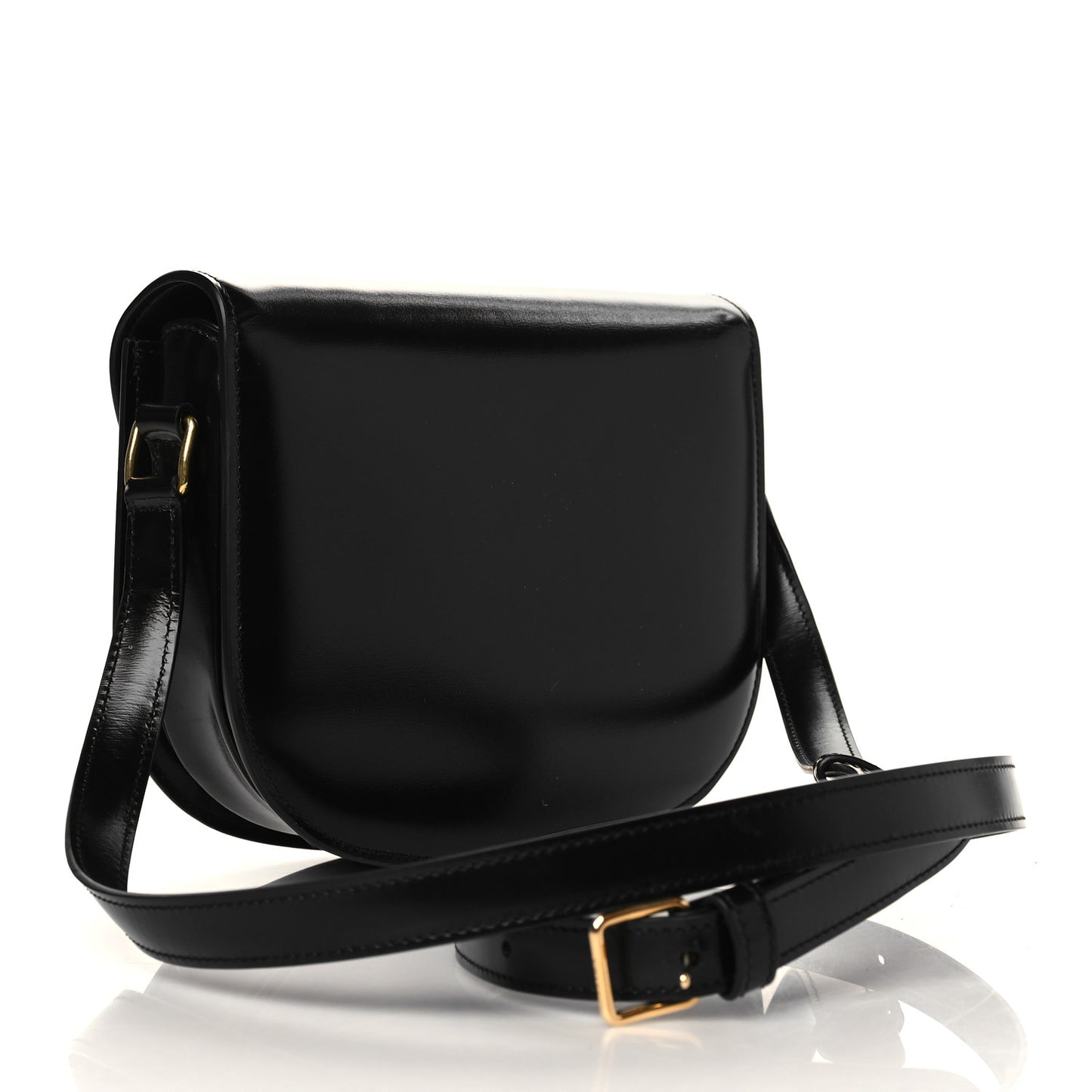 Shiny Calfskin Teen Besace Black