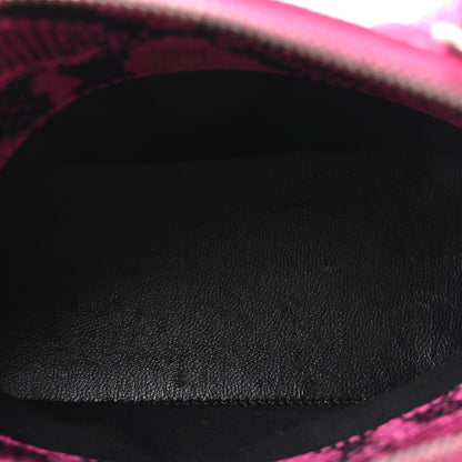Balenciaga Calfskin Python Effect XXS Ville Top Handle Bag Fuchsia Black 5 of 10