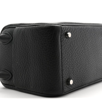 Hermes Taurillon Clemence Mini Lindy 20 Black 9 of 11