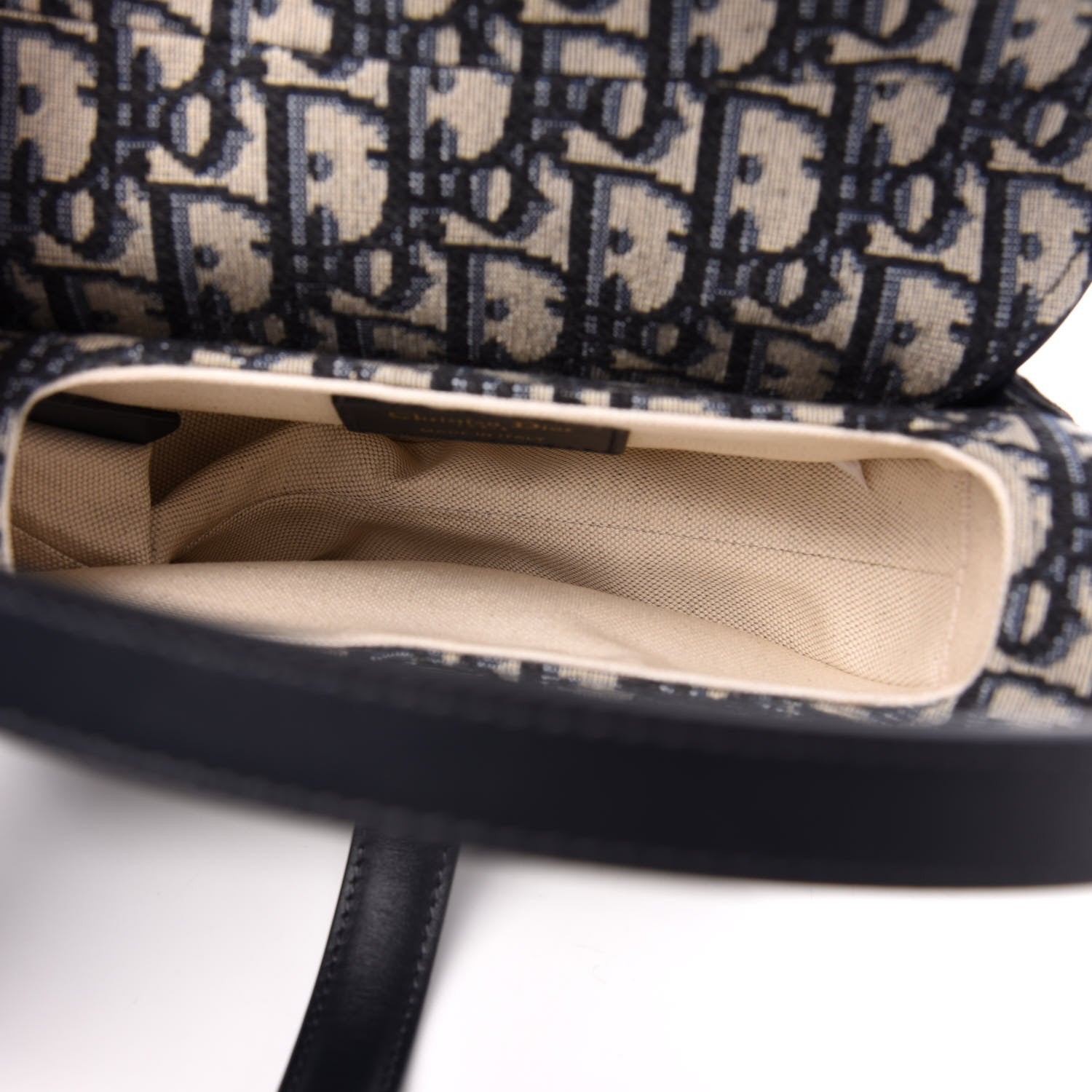 Christian Dior Oblique Mini Saddle Bag Blue 5 of 11