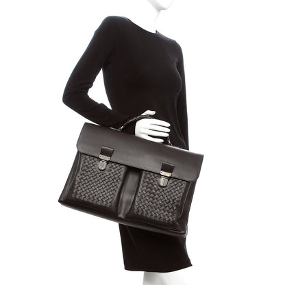 Bottega Veneta Calfskin Intrecciato Briefcase Ebano 2 of 19