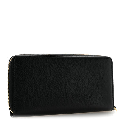 Gucci Dollar Calfskin GG Marmont Zip Around Wallet Black 3 of 10