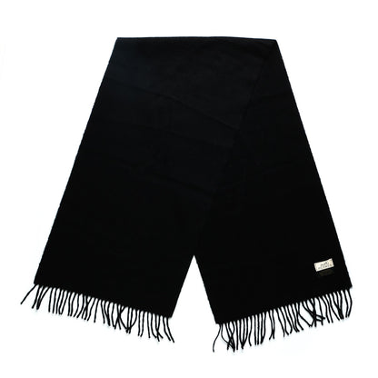 Hermes Cashmere Fringe Scarf Black 1 of 4
