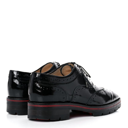 Christian Louboutin Patent Charletta Brogue Oxfords 37.5 Black 4 of 14