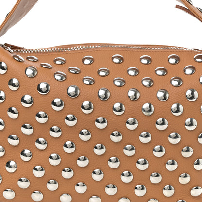 Khaite Pebbled Sport Calfskin Studded Elena Nougat 7 of 9