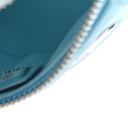 Chanel Lambskin Quilted Arm Coin Purse Neon Blue 7 of 8