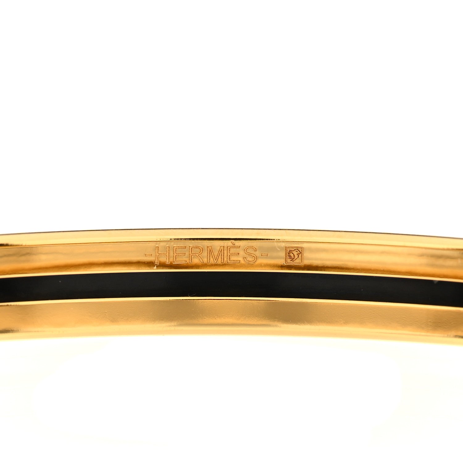 Hermes Enamel Uni Bangle 65 Chataigne 5 of 6