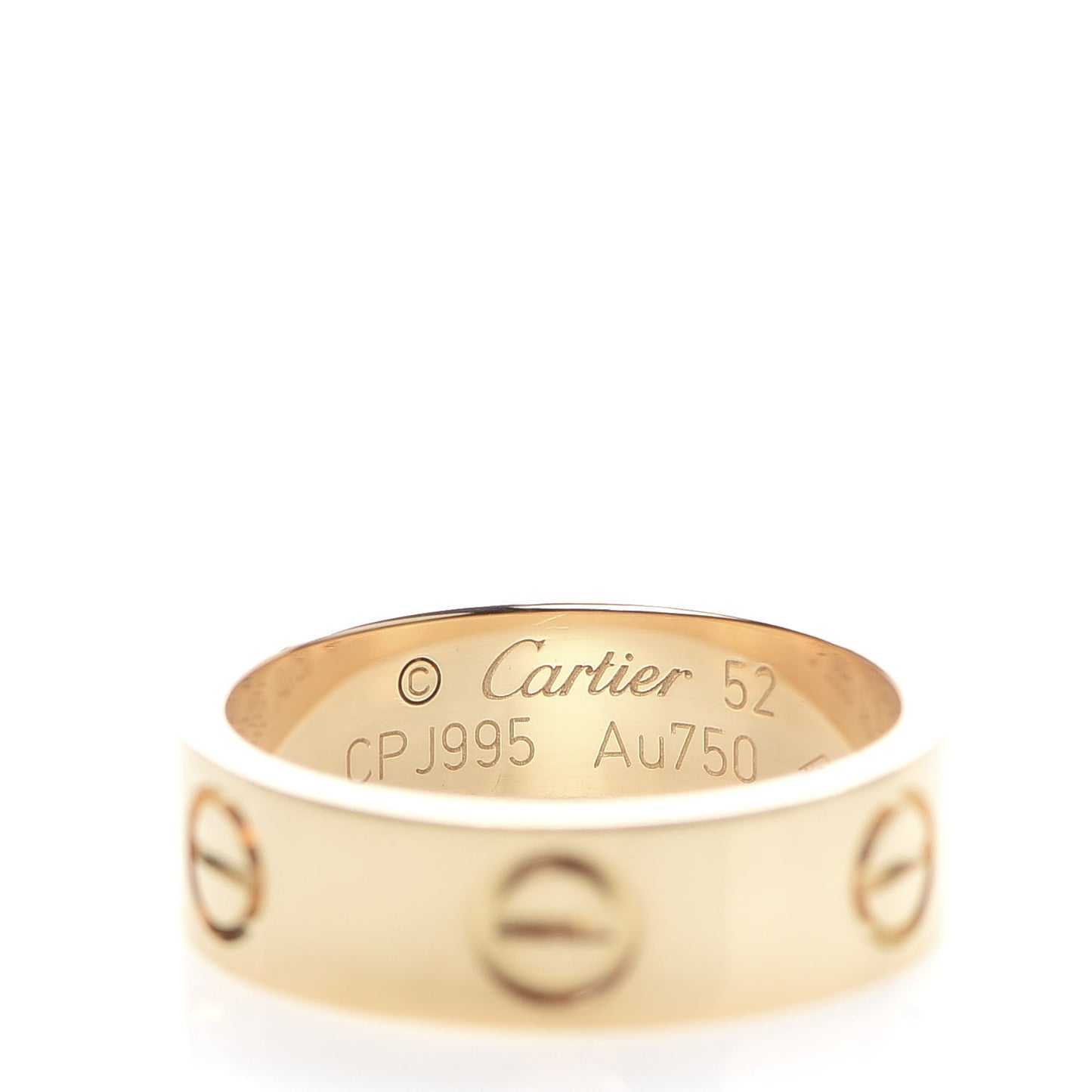 18K Yellow Gold 5.5mm LOVE Ring 52 6