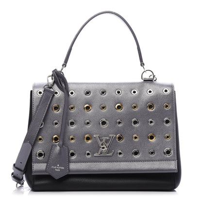 Louis Vuitton Soft Calfskin Eyelet Lockme II Top Handle Gris Silver 1 of 10