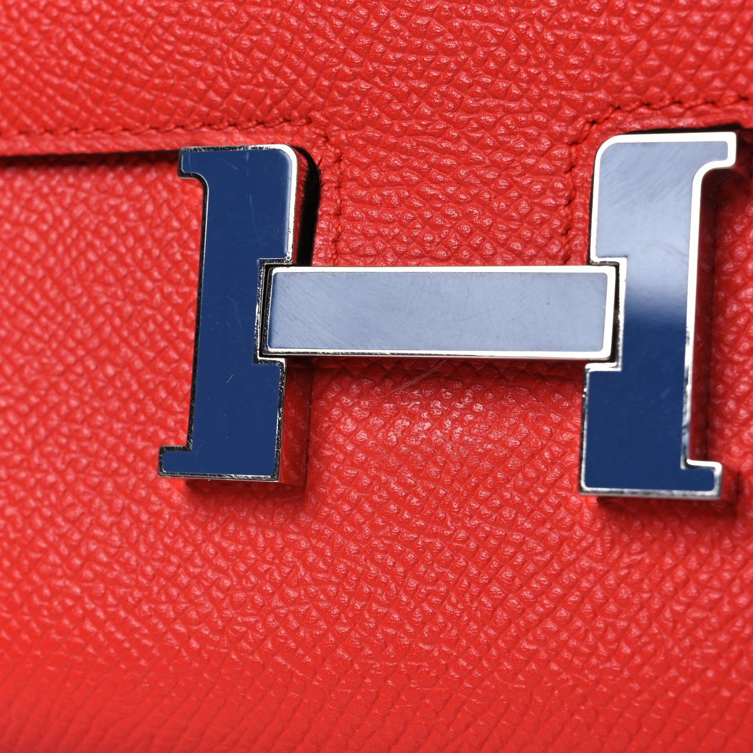 Hermes Epsom Constance Long Wallet Capucine Bleu Brighton 13 of 13