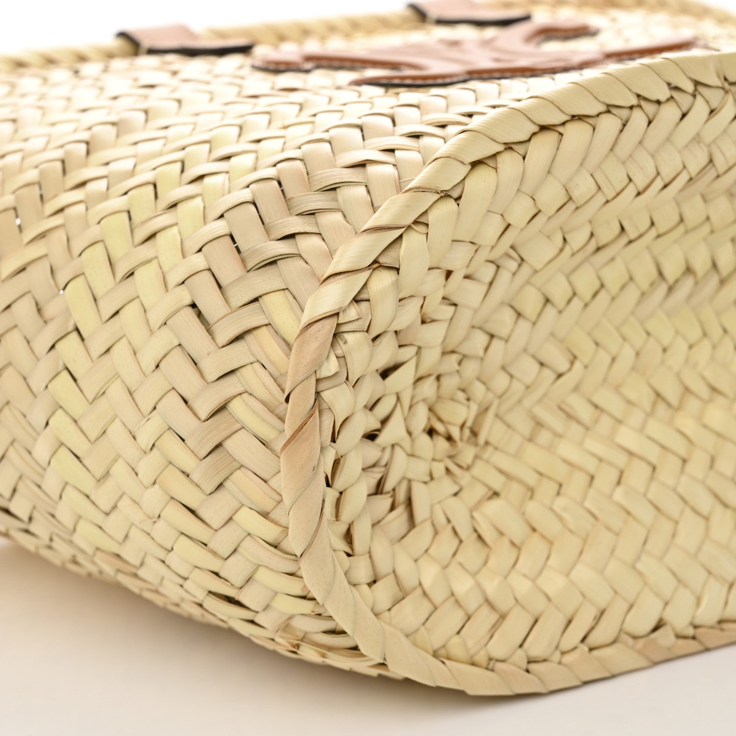 Celine Palm Leaf Calfskin Triomphe Teen Panier Tan 8 of 9