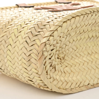 Celine Palm Leaf Calfskin Triomphe Teen Panier Tan 8 of 9