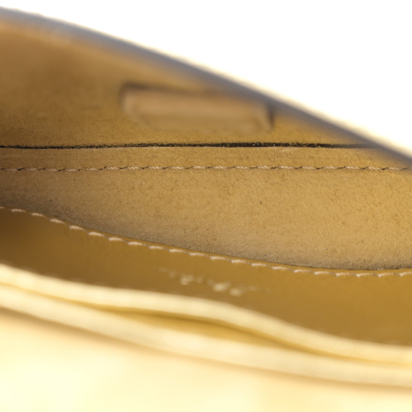 Crystal Vitello Laminato FF Nano Maxi Buckle Baguette Charm Light Gold