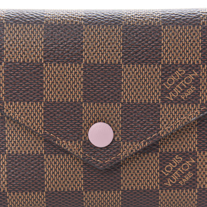 Louis Vuitton Damier Ebene Victorine Wallet Rose Ballerine 9 of 9