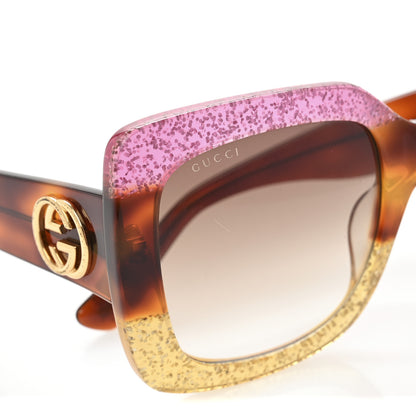 Gucci Square Frame GG0083S Sunglasses Glitter Pink Multi 7 of 8