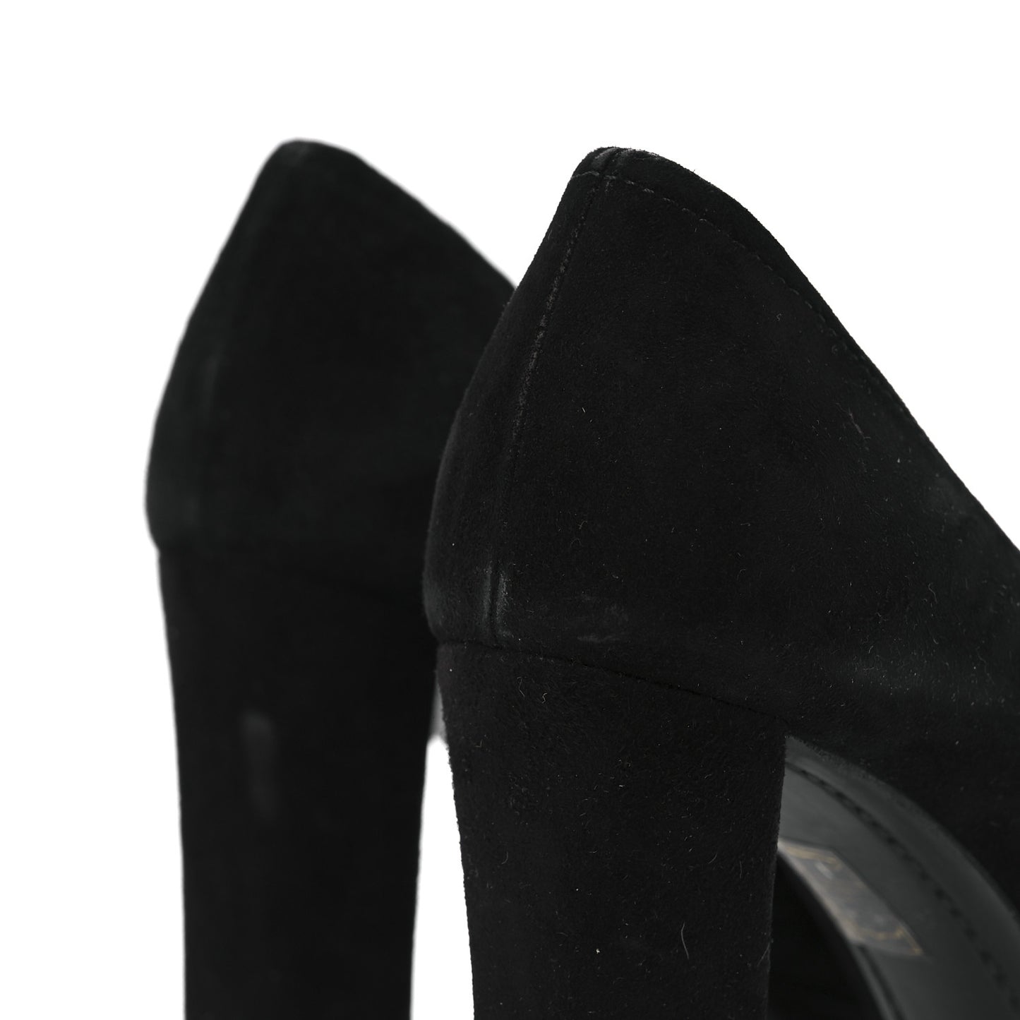 Suede Logo Bow Pumps 38.5 Black