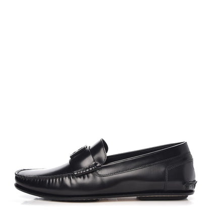 Fendi Vitello Spazzolato Moccasin Loafers 8 Black 1 of 12