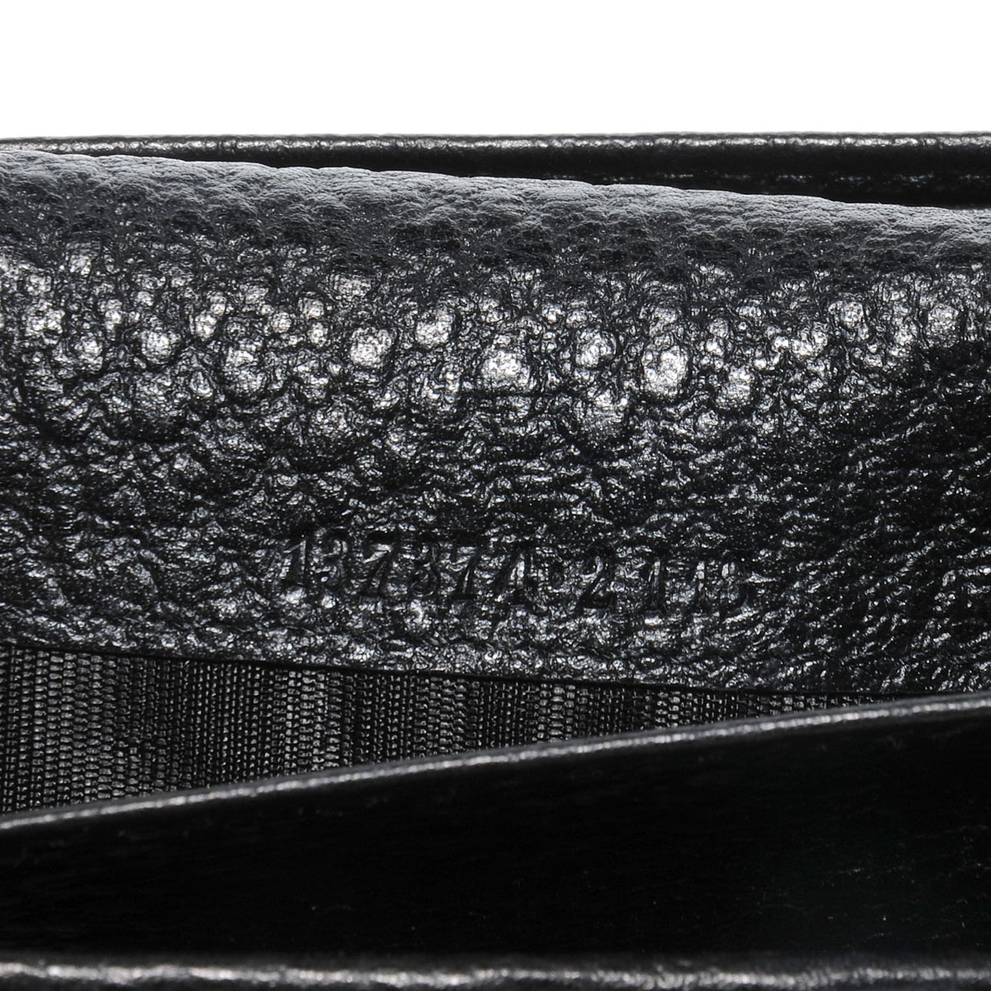 Leather GG Bamboo Long Wallet Black
