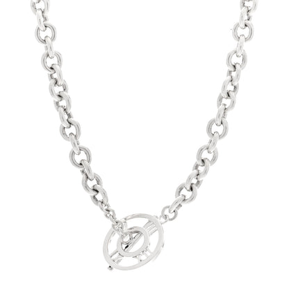 Tiffany Sterling Silver Atlas Toggle Chain Necklace 1 of 6