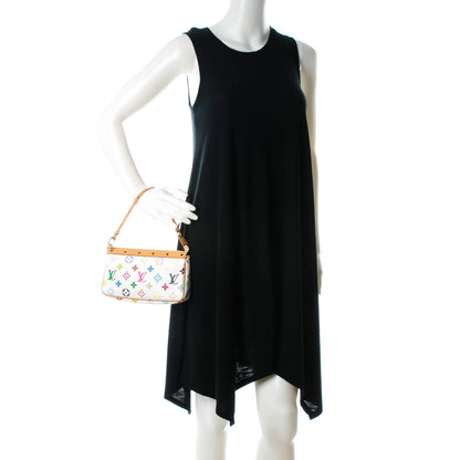 Louis Vuitton Monogram Multicolor Pochette Accessories White 2 of 7