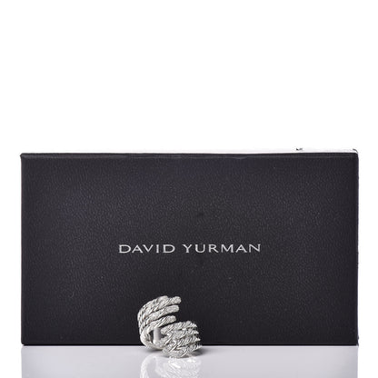 David Yurman Sterling Silver Diamond Willow Open Four Row Ring 45.5 3.5 6 of 6