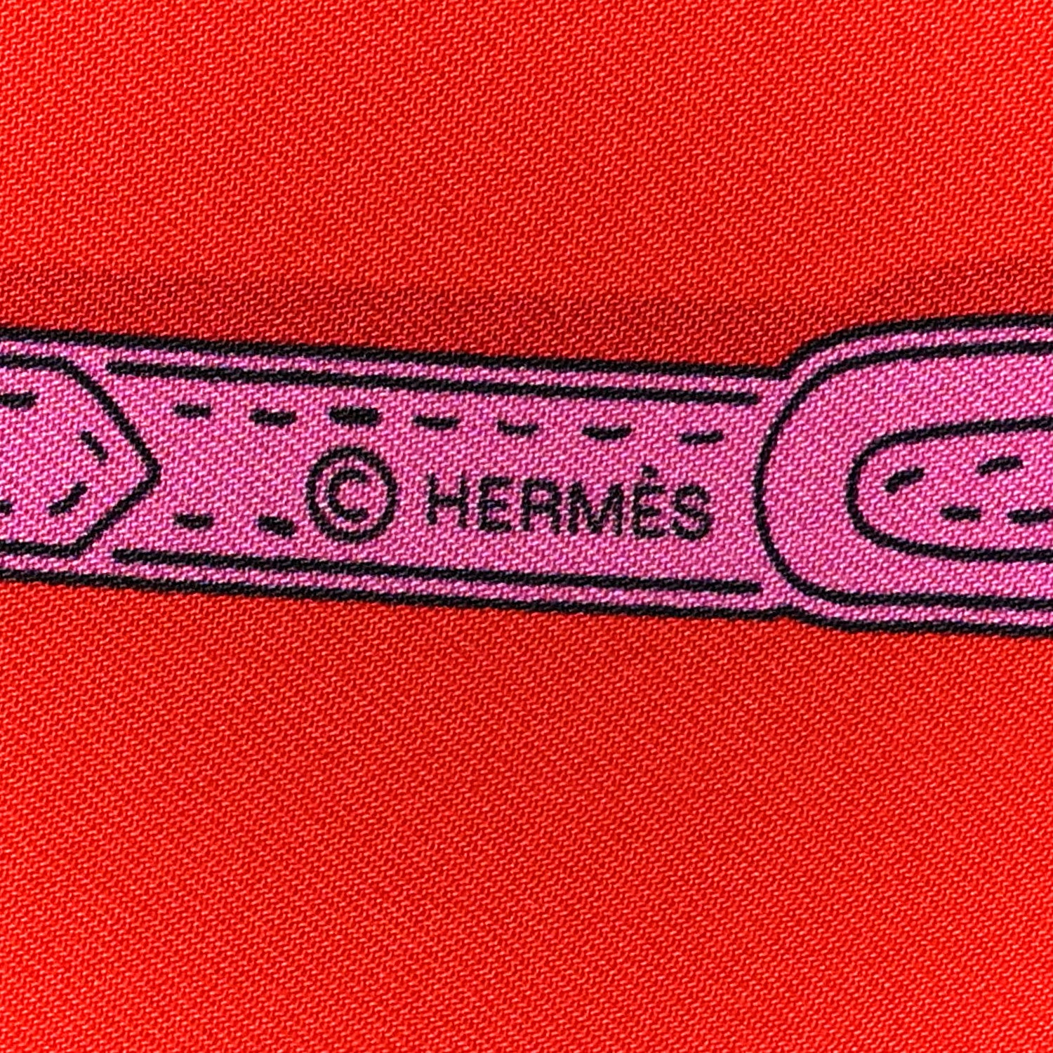 Hermes Silk Harnais Des Presidents Maxi Twilly Red Multicolor 4 of 4