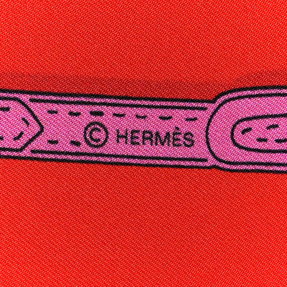 Hermes Silk Harnais Des Presidents Maxi Twilly Red Multicolor 4 of 4