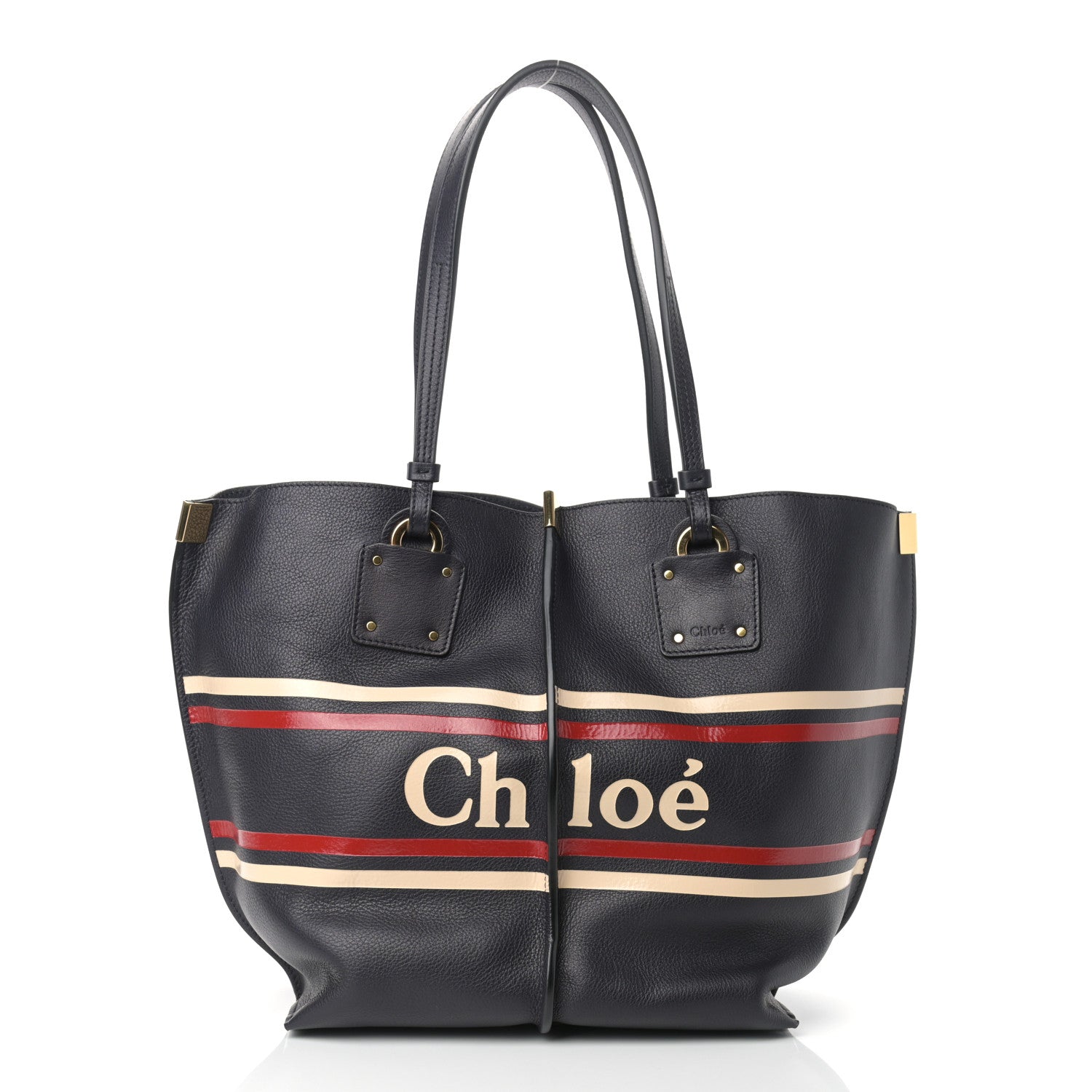 Chloe Smooth Calfskin Medium Vick Tote Full Blue 4 of 10