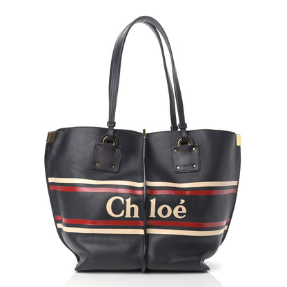 Chloe Smooth Calfskin Medium Vick Tote Full Blue 4 of 10