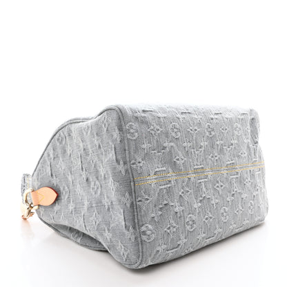 Louis Vuitton Monogram Denim Speedy Soft 30 Washed Gray 4 of 9