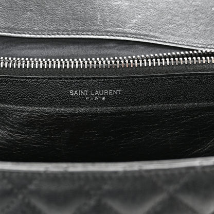 Saint Laurent Sheepskin Tri-quilt Monogram Large College Satchel Black 6 of 13