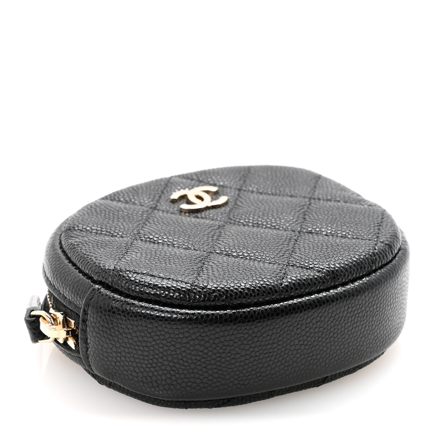 Chanel Caviar Quilted Zip Around Classic Coin Purse Black 4 of 8