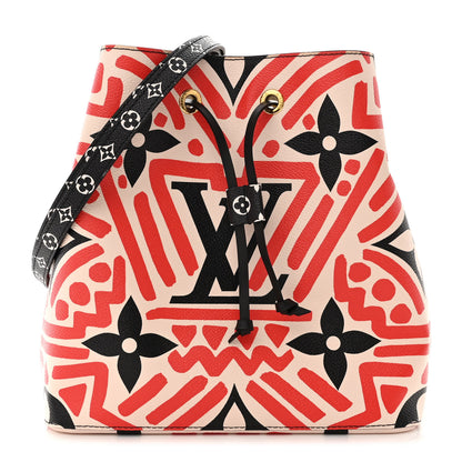 Louis Vuitton Monogram Giant Crafty NeoNoe MM Creme Rouge Black 1 of 9